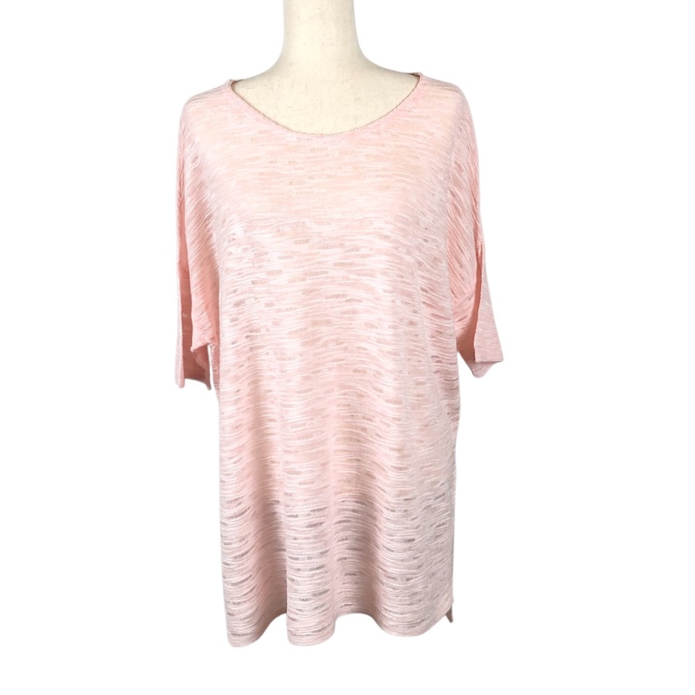 J.Jill Pure Jill Loose Knit Top Pink Lightweight